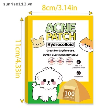 SR Beauty 100 miếng dán mụn không gây dị ứng, chống thấm nước, thiết kế hình chó dễ thương, giá chỉ 63.250₫ 6
