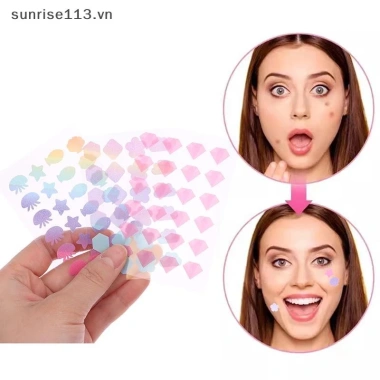 Sr Beauty 3 tờ Hoa màu sắc Miếng dán giảm mụn thấm hút, thoáng khí, chống nhiễm trùng