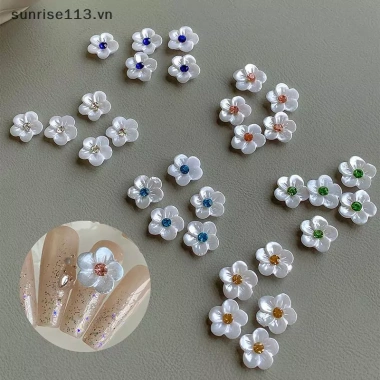 SR Beauty 5 Hoa Ngọc Trai 5 Cánh - Móng Tay Quyến Rũ, Kim Cương Giả và Pha Lê, Chỉ 37.070₫