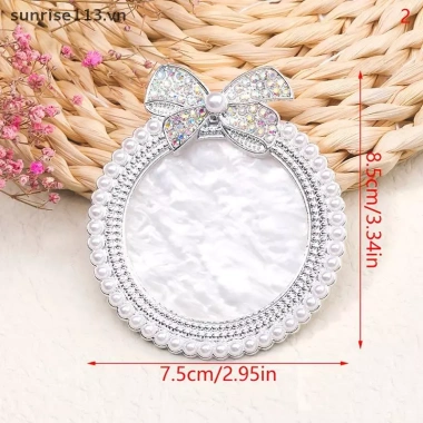 SR Beauty Nơ Ngọc Trai Viền Kim Cương - Giả Bảng Móng Tay Gel Pallet, Miếng Lót, 47.410 VND