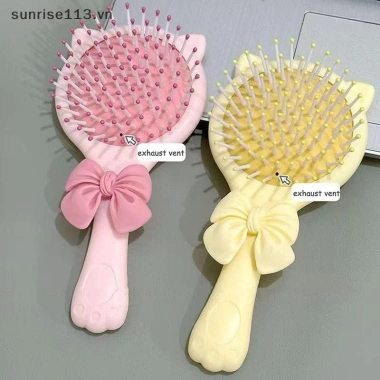 SR Beauty Nơ Vuốt Gương 2 trong 1 Di Động - Lược Không Khí, Quà Tặng Sinh Nhật