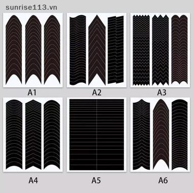 SR Beauty Pháp Làm Móng Tay Cạnh Phụ Trợ - Miếng Dán Dây Sóng DIY, Stencil Nghệ Thuật, Giá 35.530₫