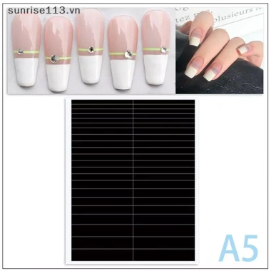 SR Beauty Pháp Làm Móng Tay Cạnh Phụ Trợ - Miếng Dán Dây Sóng DIY, Stencil Nghệ Thuật, Giá 35.530₫