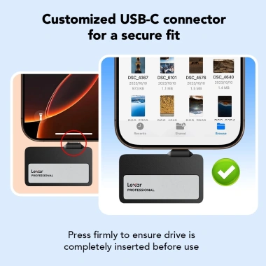 SSD Di Động Lexar SL400 2TB USB 3.2 Gen2 Hub, Tương Thích iPhone/PC/Mac - 5.7 Triệu 6
