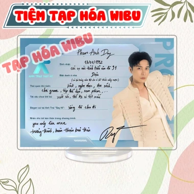 Standee Acrylic Wibu M789 - Tượng Anh Trai Say Hi Tiệm Tạp Hóa Viết Tay 24.500₫