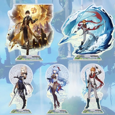 Standee Anime Genshin Impact Cosplay Eula Ganyu Hu Tao Zhongli Yanfei Rosaria - Trang trí góc học, bàn, giá 23.200 VND