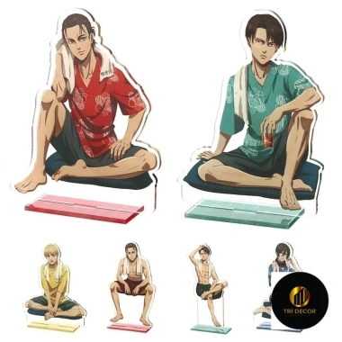 Standee Attack on Titan 13 nhân vật Erwin Hange Levi Eren Mikasa Jean Sasha - trang trí bàn học 14.500 VND