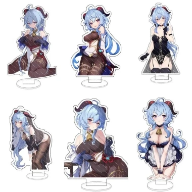 Standee Ganyu Acrylic Genshin Impact Mô hình cosplay anime trang trí bàn học 23.200 VND