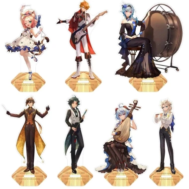 Standee Genshin Impact Zhongli Xiao Tartaglia Albedo Ganyu Eula - Phụ kiện trang trí bàn học, còn 23.200đ giảm từ 29.232đ