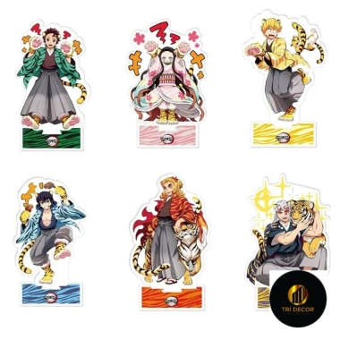 Standee Kimetsu No Yaiba Tanjirou Nezuko Zenitsu Inosuke Giyuu - Phụ kiện trang trí bàn học góc 14.500 VND