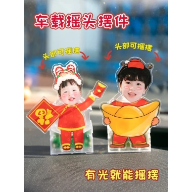 Standee lắc đầu Tết in theo yêu cầu, chạy pin, giá 49.000đ, Trí Decor Shop 3