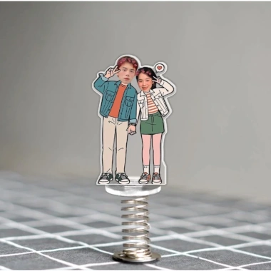 Standee lò xo lắc lư cặp đôi in theo yêu cầu, thiết kế đáng yêu, trong suốt, đế dính trang trí - Giá ưu đãi 90.000₫ 2