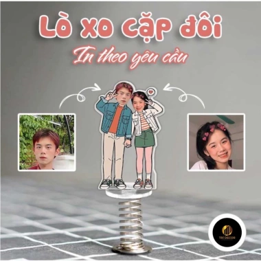 Standee lò xo lắc lư cặp đôi in theo yêu cầu, thiết kế đáng yêu, trong suốt, đế dính trang trí - Giá ưu đãi 90.000₫ 3