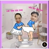 Standee móc khóa cặp đôi siêu bựa cute - mẫu thiết kế sưu tập, móc kháo mica, quà cặp đôi - 29.000 VND