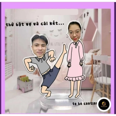 Standee móc khóa cặp đôi siêu bựa cute - mẫu thiết kế sưu tập, móc kháo mica, quà cặp đôi - 29.000 VND