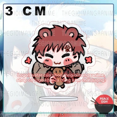 Standee Naruto 3cm Chibi Acrylic Mica - Mô hình anime trang trí trưng bày 10.000đ