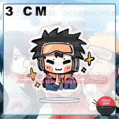 Standee Naruto 3cm Chibi Acrylic Mica - Mô hình anime trang trí trưng bày 10.000đ