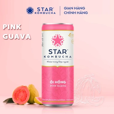 STAR Kombucha Vị Ổi Hồng 250ml - Hộp 12 Lon, Giá Ưu Đãi 339.900₫ (Giá Gốc 431.673₫) 2