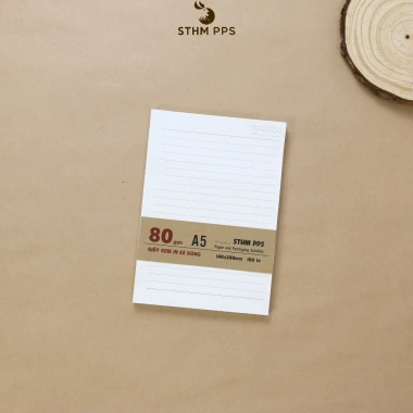 STHM Cần Thơ Xấp 100 tờ ruột giấy kem in kẻ dòng A4 A5 80gsm/100gsm, hoàn hảo cho sổ tay handmade, giá chỉ 46.000₫ 6