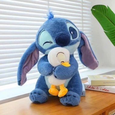 Stick ôm vịt con gấu bông thú bông Stitch mẫu mới lông thỏ - Giá ưu đãi 179k 3