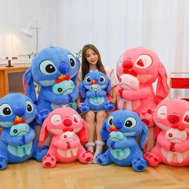 Stick ôm vịt con gấu bông thú bông Stitch mẫu mới lông thỏ - Giá ưu đãi 179k 6