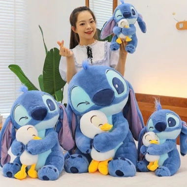 Stick ôm vịt con gấu bông thú bông Stitch mẫu mới lông thỏ - Giá ưu đãi 179k 9