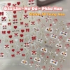 Sticker 5D Lụa Nổi Đầu Lân Nơ Đỏ Pháo Hoa – Trang Trí Móng Tay Giá 20.000₫