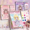 Sticker Bóc Dán Thiết Kế Thời Trang + Cọ Trang Điểm - Đồ Chơi Thủ Công Sáng Tạo Cho Bé Gái, Giá 95.000 VND