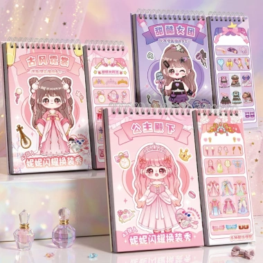 Sticker Bóc Dán Thiết Kế Thời Trang + Cọ Trang Điểm - Đồ Chơi Thủ Công Sáng Tạo Cho Bé Gái, Giá 95.000 VND 5