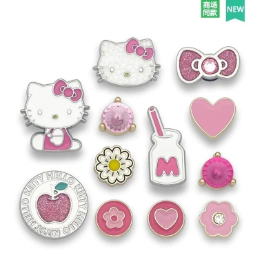 Sticker Charm Kim Loại Khóa Giày - Hoa Cúc Kim Cương Ngôi Sao, Phong Cách Nữ Tính, Giá 13.500₫ 5
