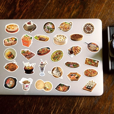 Sticker chống nước 20/40/90 cái Dim Sum dán bàn ghế laptop CN50 - 25.000 7