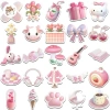 Sticker chống nước 3D Hồng Dễ Thương - Set 5/10/20/50 Cái Dán Bàn Ghế Laptop Giảm 25.000 VNĐ 3