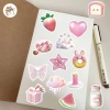 Sticker chống nước 3D Hồng Dễ Thương - Set 5/10/20/50 Cái Dán Bàn Ghế Laptop Giảm 25.000 VNĐ 6