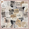 Sticker chống nước báo cũ trắng đen vintage retro - 10/20/50 miếng, giá 25.000đ