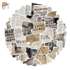Sticker chống nước báo cũ trắng đen vintage retro - 10/20/50 miếng, giá 25.000đ 2