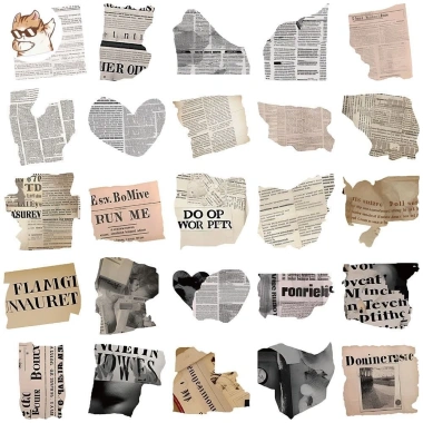 Sticker chống nước báo cũ trắng đen vintage retro - 10/20/50 miếng, giá 25.000đ 4 Sticker chống nước báo cũ trắng đen vintage retro - 10/20/50 miếng, giá 25.000đ 4