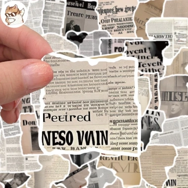 Sticker chống nước báo cũ trắng đen vintage retro - 10/20/50 miếng, giá 25.000đ 5 Sticker chống nước báo cũ trắng đen vintage retro - 10/20/50 miếng, giá 25.000đ 5