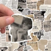 Sticker chống nước báo cũ trắng đen vintage retro - 10/20/50 miếng, giá 25.000đ 6