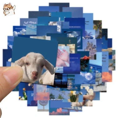 Sticker chống nước bầu trời xanh dương - Set 5/10/20/50 bàn ghế tủ xe laptop CN241 25.000₫ 2