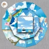 Sticker chống nước bầu trời xanh - Set 10/20/50, dán ghế, mũ, xe, giá 30.000 2