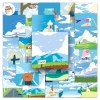 Sticker chống nước bầu trời xanh - Set 10/20/50, dán ghế, mũ, xe, giá 30.000 4