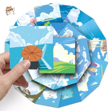 Sticker chống nước bầu trời xanh - Set 10/20/50, dán ghế, mũ, xe, giá 30.000 9