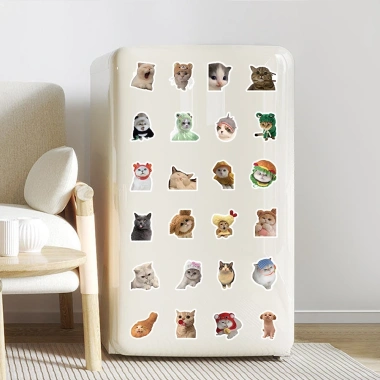 Sticker chống nước BÉ MÈO CUTE 20/50/100 miếng dán mũ bảo hiểm A12 giá 25.000₫ 6
