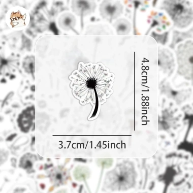 Sticker chống nước BỒ CÔNG ANH DANDELION 10/20/50 miếng dán tủ, xe, laptop 25.000 2