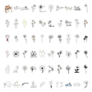 Sticker chống nước BỒ CÔNG ANH DANDELION 10/20/50 miếng dán tủ, xe, laptop 25.000 4