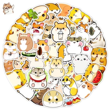 Sticker chống nước Chuột Hamster Cute 5/10/20/50 miếng Dán Bàn Ghế, Laptop, Xe - Giá 25.000đ