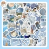 Sticker chống nước CN362 Set 5/10/20/50 Đồ vật Mỹ màu xanh pastel dán bàn ghế xe