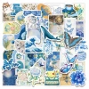 Sticker chống nước Cổ Tích xanh dương Vintage - Set 10/20/50, dán bàn ghế, tủ, xe, laptop A9 giá 25,000 VND