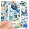 Sticker chống nước Cổ Tích xanh dương Vintage - Set 10/20/50, dán bàn ghế, tủ, xe, laptop A9 giá 25,000 VND 3
