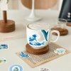 Sticker chống nước Cổ Tích xanh dương Vintage - Set 10/20/50, dán bàn ghế, tủ, xe, laptop A9 giá 25,000 VND 7